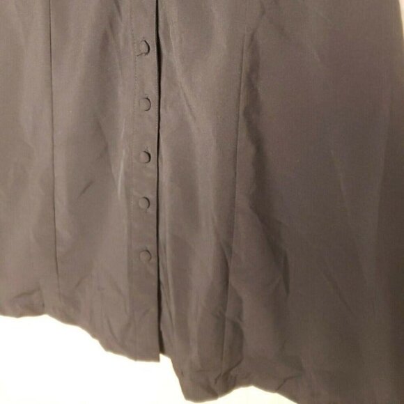 Aryn K Womens Black Short Sleeve Button Down Shirt Dress Large - Picture 6 of 9